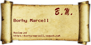 Borhy Marcell névjegykártya