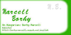 marcell borhy business card